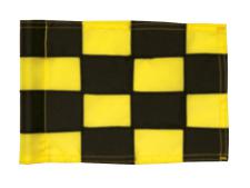 Checkered Pr.green flag Ø 1.0cm&amp;lt;br&amp;gt;Black/yellow (1 pc)