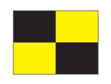 Checkered Pr.green flag Ø 1.3cm&amp;lt;br&amp;gt;Black/yellow (1 pc)