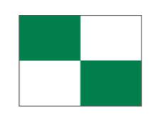 Checkered Pr.green flag Ø 1.3cm&amp;lt;br&amp;gt;Green/white (1 pc)